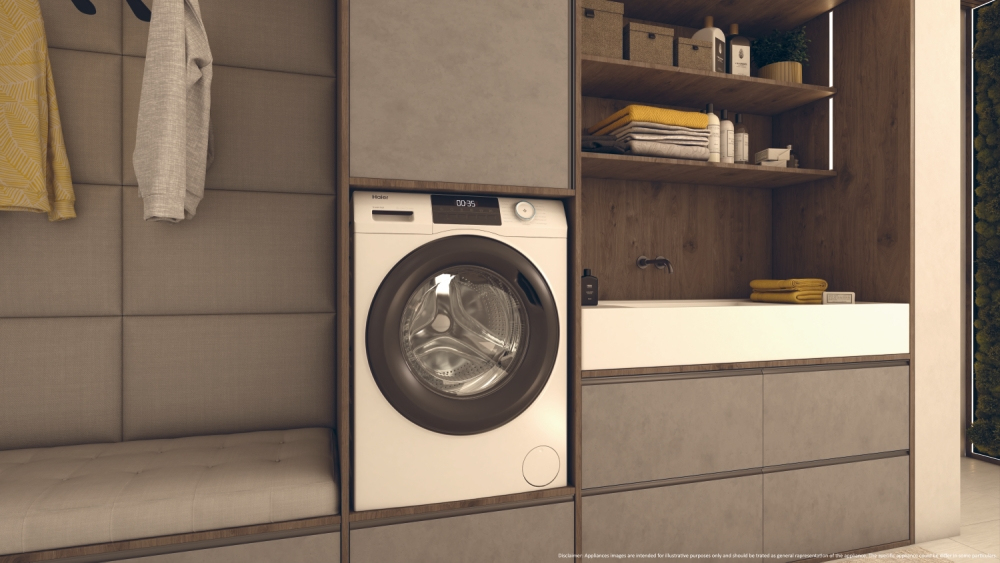 HAIER HW80BP14929AS - Waschmaschine 8 kg 1400 U/min Weiß