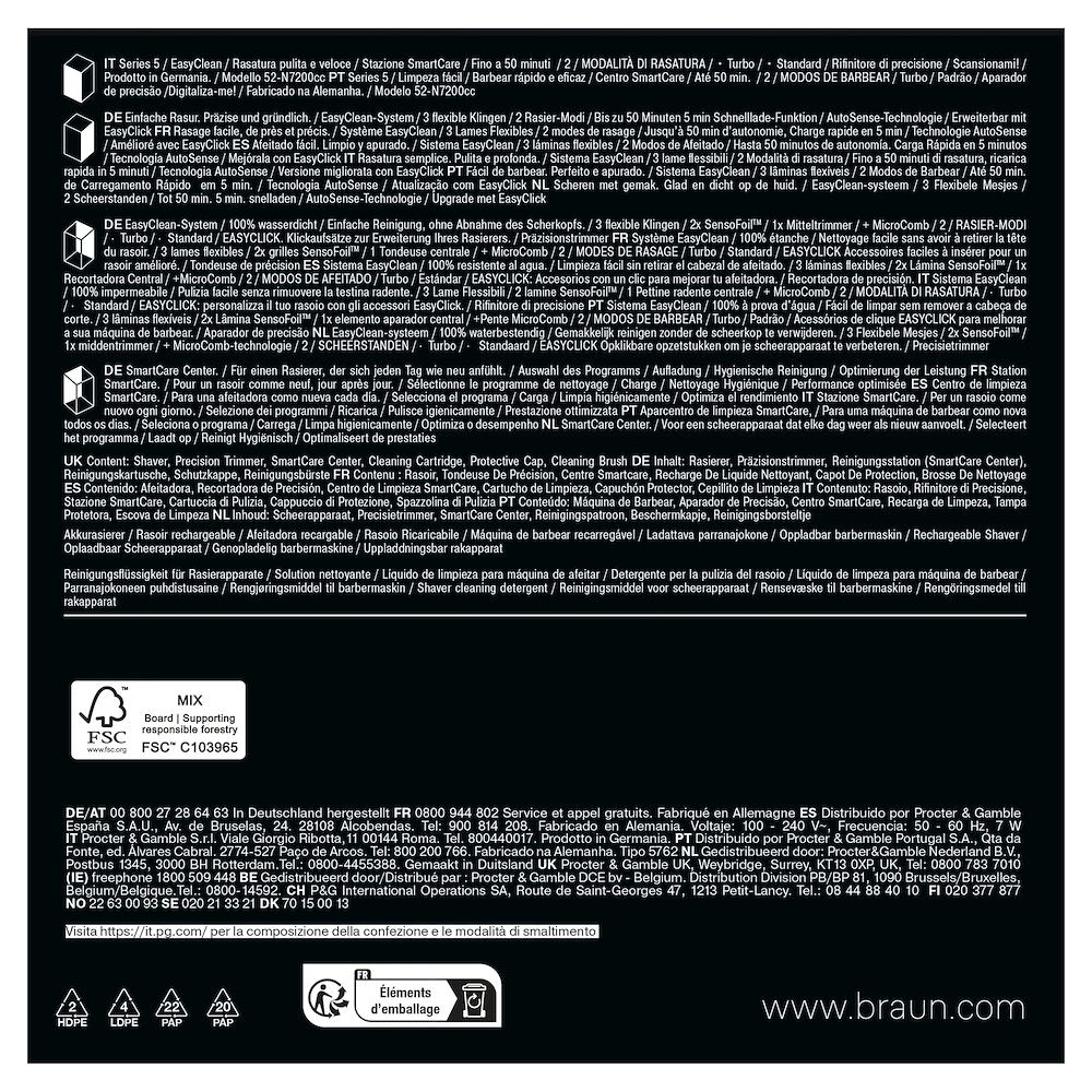 BRAUN 52N7200CC - Braun Elektrorasierer Series 5 Wet&Dry