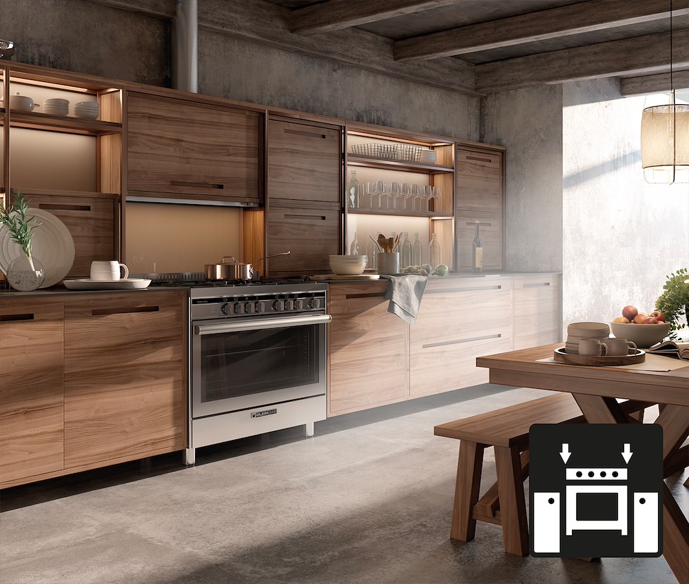 GLEM GAS DG96MI3 - 90CM Küchenherd mit Elektrobackofen