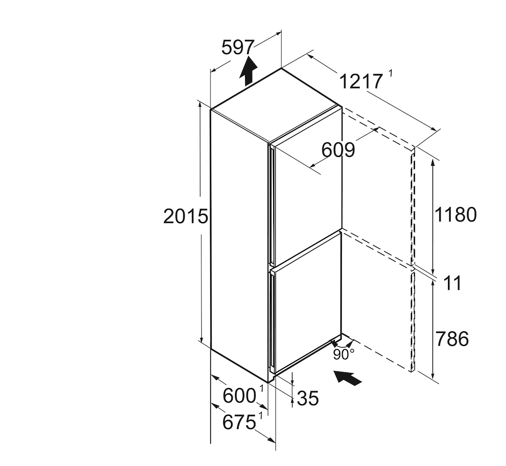 LIEBHERR CNSFD5703 - Kombi 60cm NoFrost DuoCooling