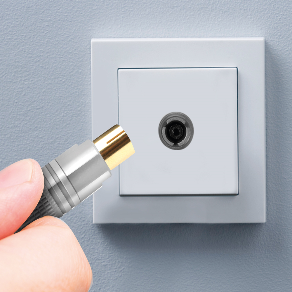 EKON ECAN30METMFW - Satellitenkabel 9,5mm M/F 3m Weiß