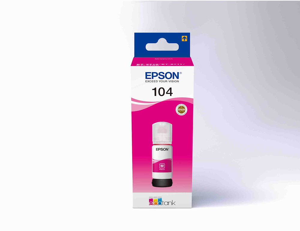 EPSON C13T00P340 - C13T00P340 0486191 FLAmitE INCHIOSTRO 104 65ML ECOTANK MAGENTA
