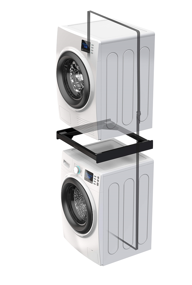 MELICONI 656138 - 656138 0718626 Verbindungs-Kit für Waschmaschine und Trockner – Schwarz