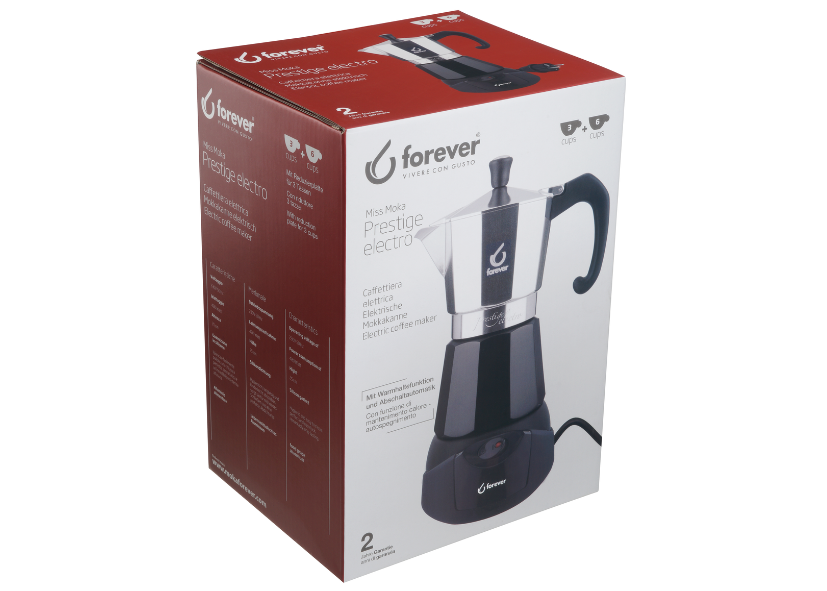 KAUFGUT KFG120702 - Forever Miss Moka Prestige Electro 6 Tassen