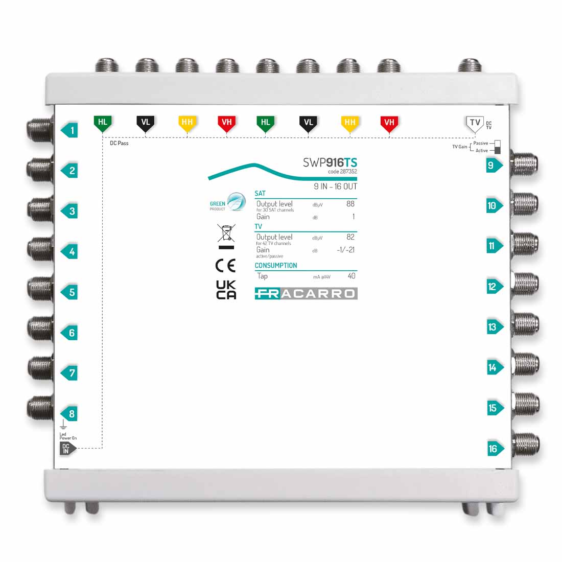 FRACARRO SWE916TS 287352 - Multischalter 9in16 SWP916TS