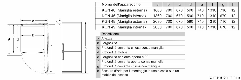 BOSCH KGN49XLEA - Bosch KGN49XLEA Kombinationskühlschrank