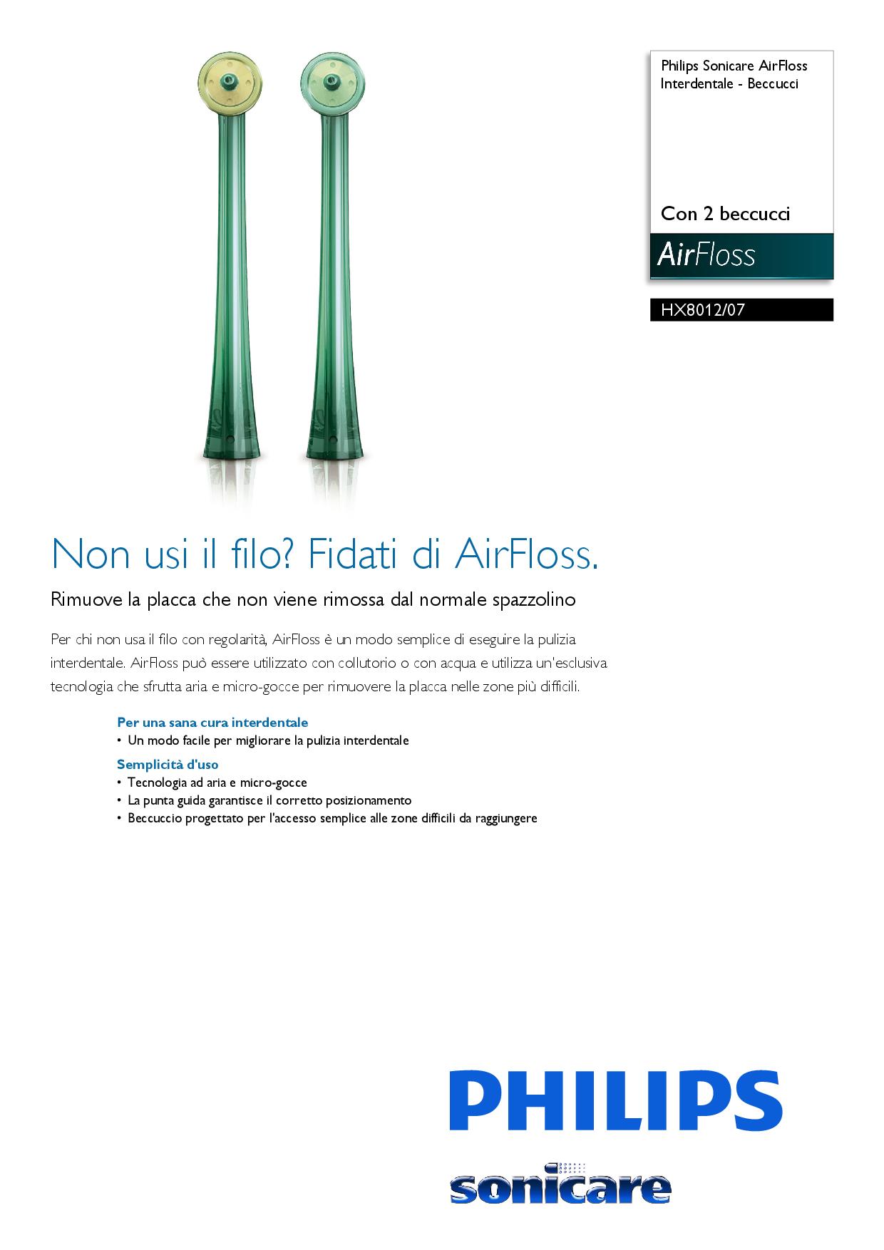 PHILIPS HX8012 - Ersatzdüsen für Airfloss 2 Stück