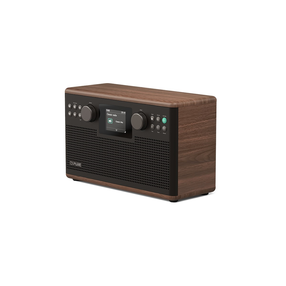 PURE 255049 - DAB+ Radio BT CLASSIC H6 in Walnut Coffee Black