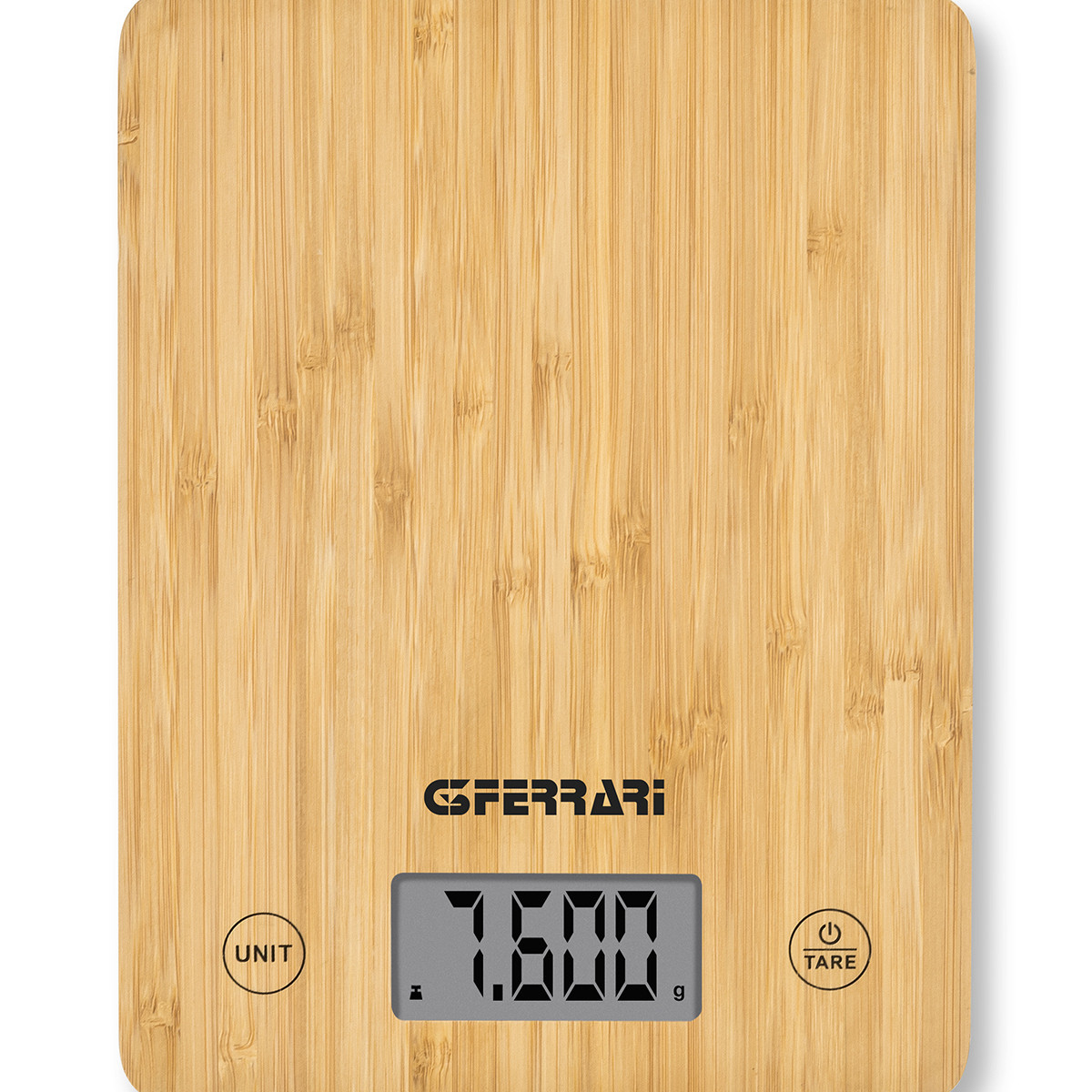 G3 FERRARI G2016600 - Küchenwaage 10kg aus Bambus von
