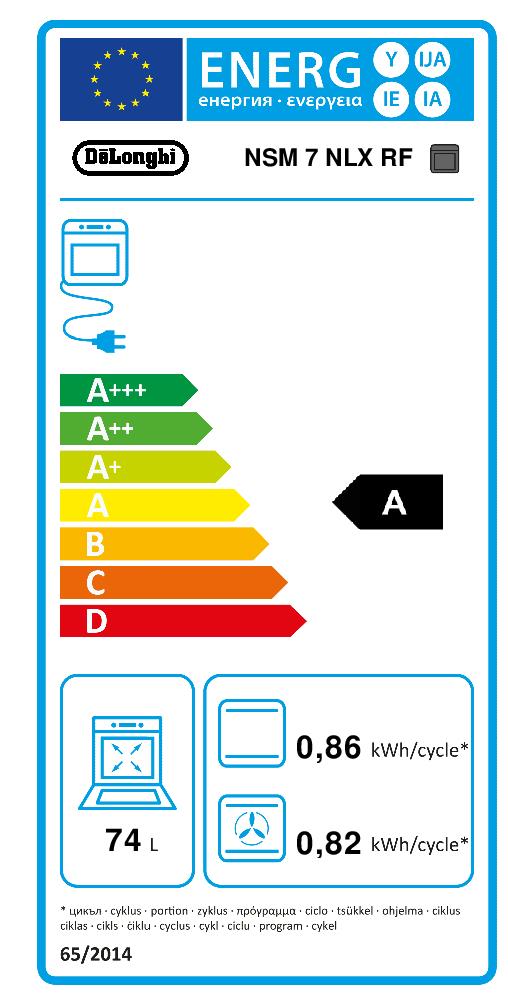 DE LONGHI NSM7NLXRF - De'Longhi NSM 7 NLX RF Einbaubackofen
