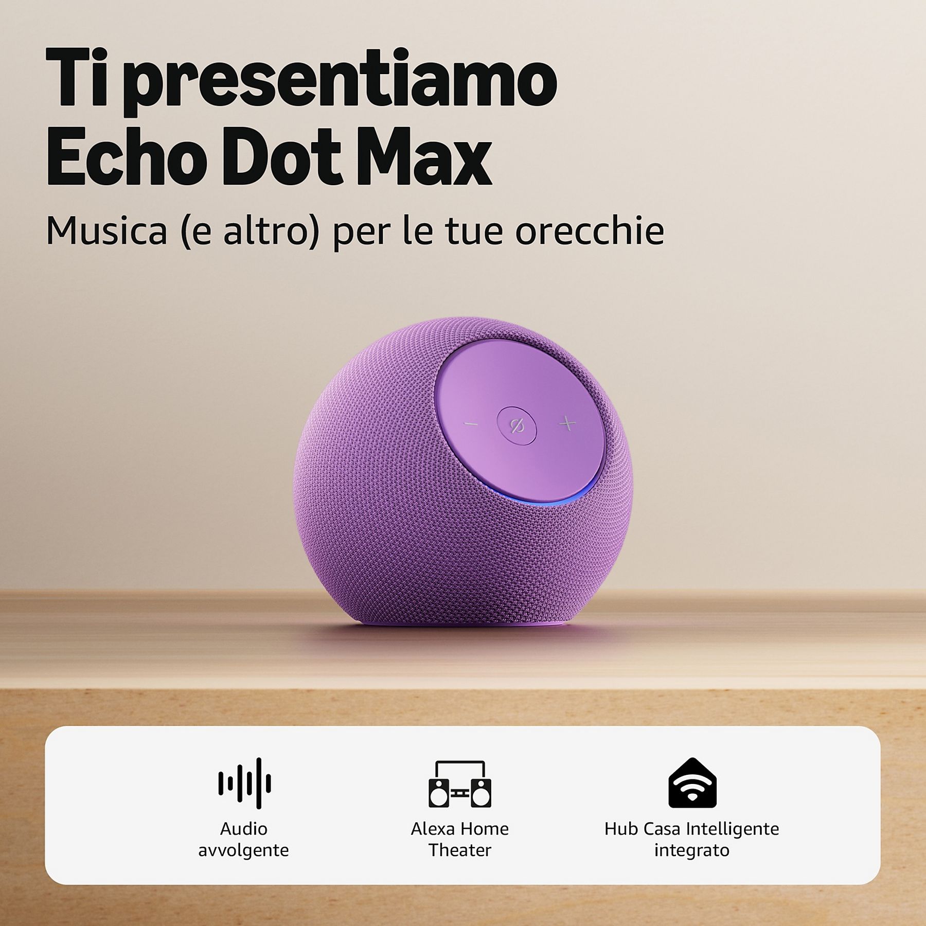 ECHO ECHODOTMAX2025AMETHYST - Echo Dot Max Smart Speaker Amethyst