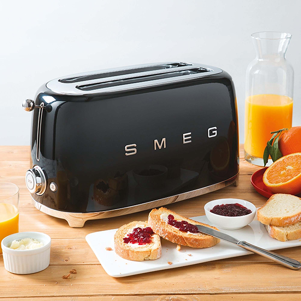 SMEG TSF01BLEU - Tostgerät 50er Jahre Stil in glänzend Schwarz