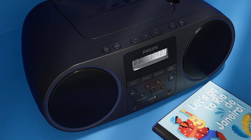 PHILIPS TAZ6000 - CD/RADIO DAB+ Schwarz