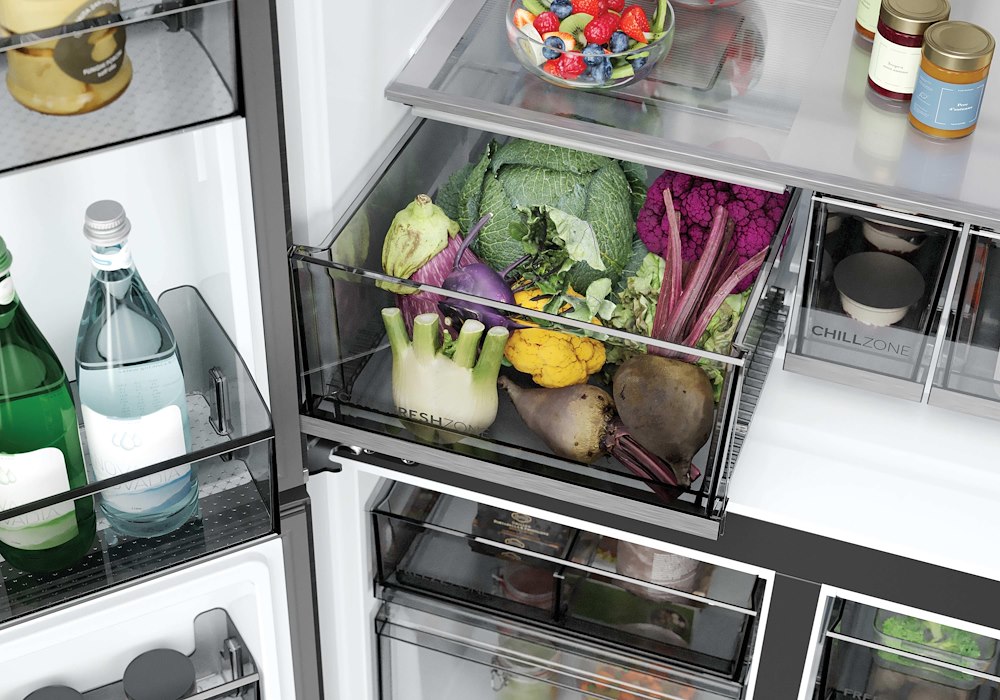HAIER HCR59F18DNMM - 4-türiger NoFrost Kühlschrank 706L Inox