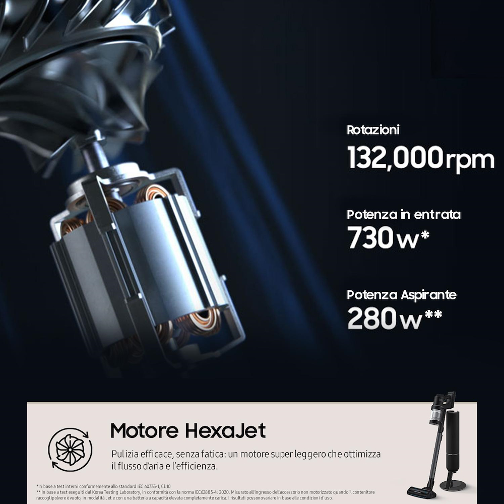 SAMSUNG VS28C9784QK - Samsung BESPOKE Jet AI Akku-Staubsauger VS28C9784QK