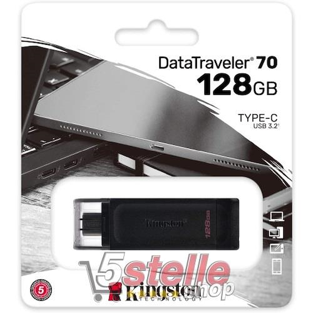 KINGSTON DT70128GB - Kingston Pen Drive 128GB USB Typ C