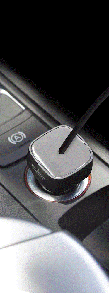 PURO FCMCHMICROQC30CBLK - Auto-Ladegerät Micro USB von