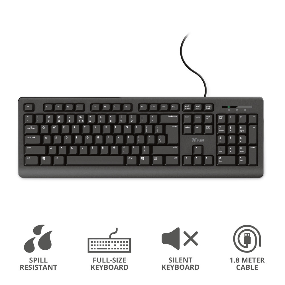 TRUST 23882 - Trust Primo USB Tastatur