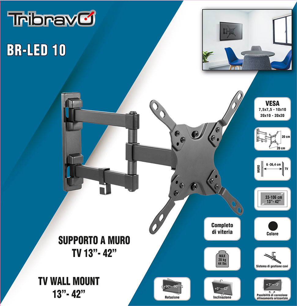 BRAVO 92402638 - TV-Halterung 13-42" Max 20Kg