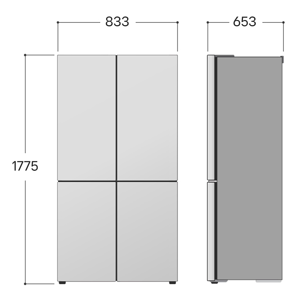 LG GMM41MSBEM - Multidoor Kühlschrank 474L No Frost