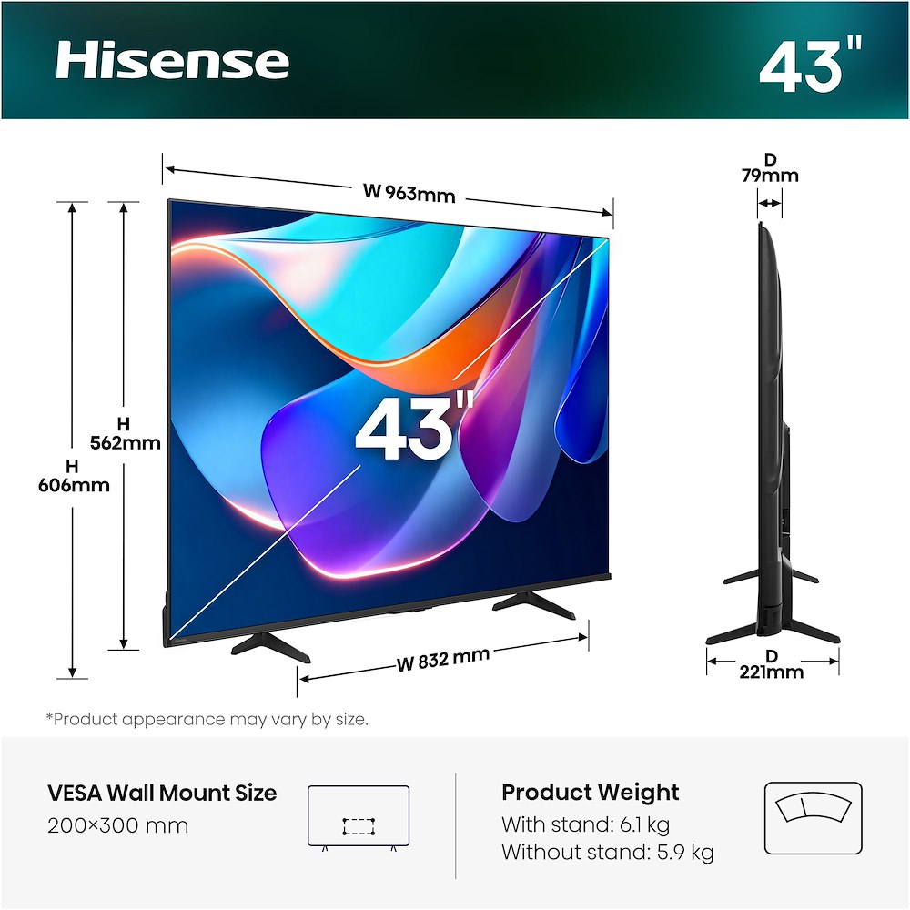HISENSE 43A69S - 43" LED 4K Fernseher