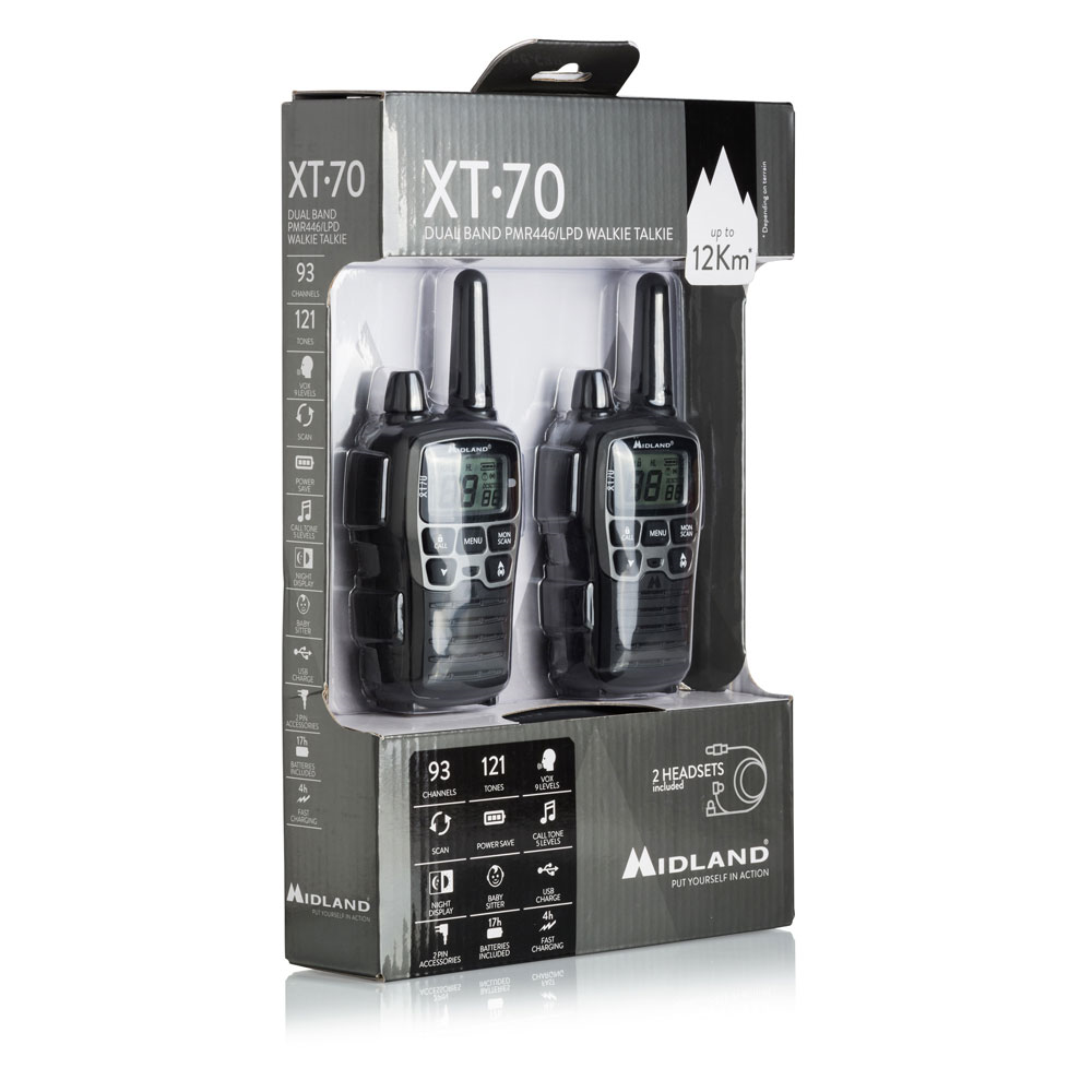 MIDLAND XT70 - Walkie Talkie Dualband 12 km