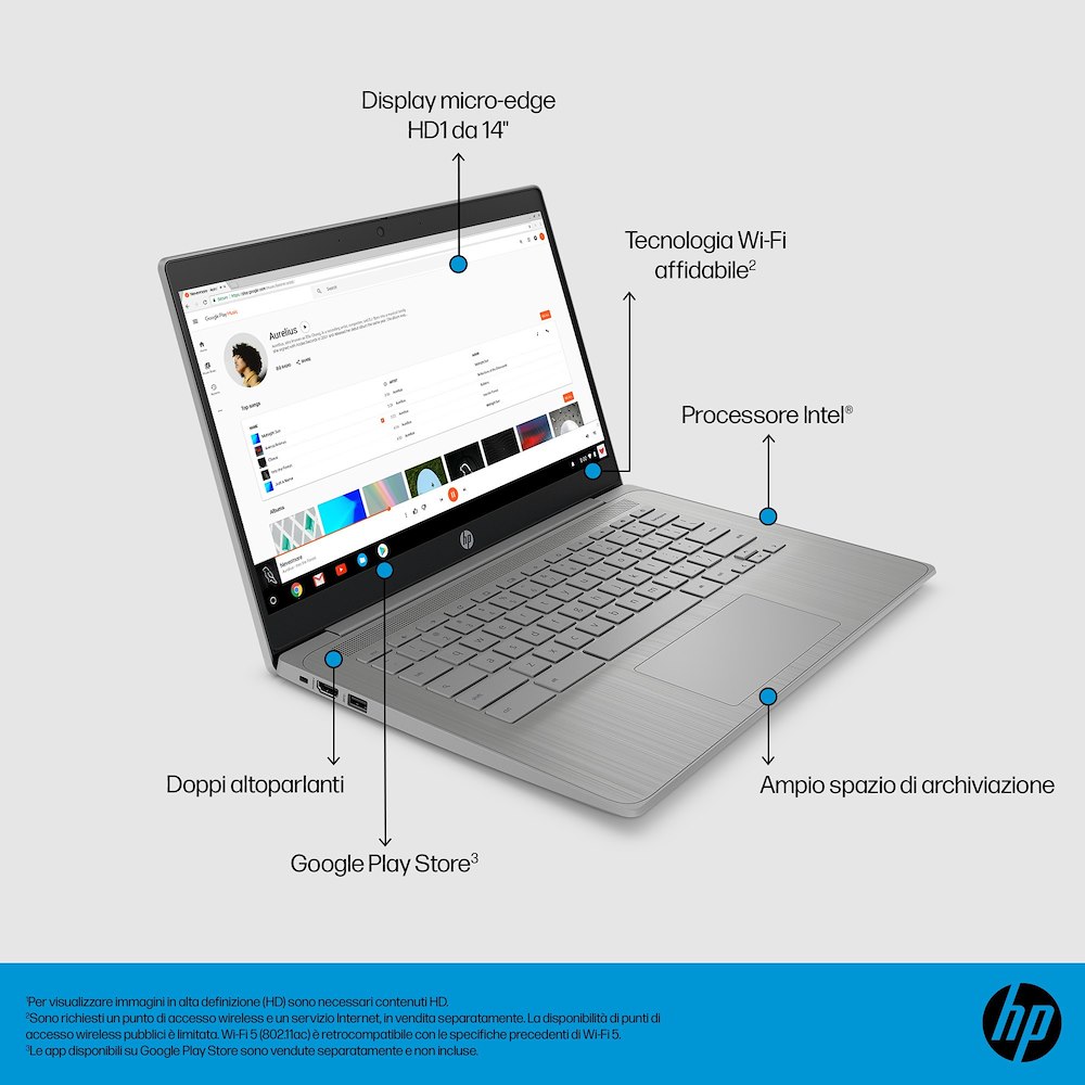 HP D10Q6E - Chromebook 14" Intel Celeron