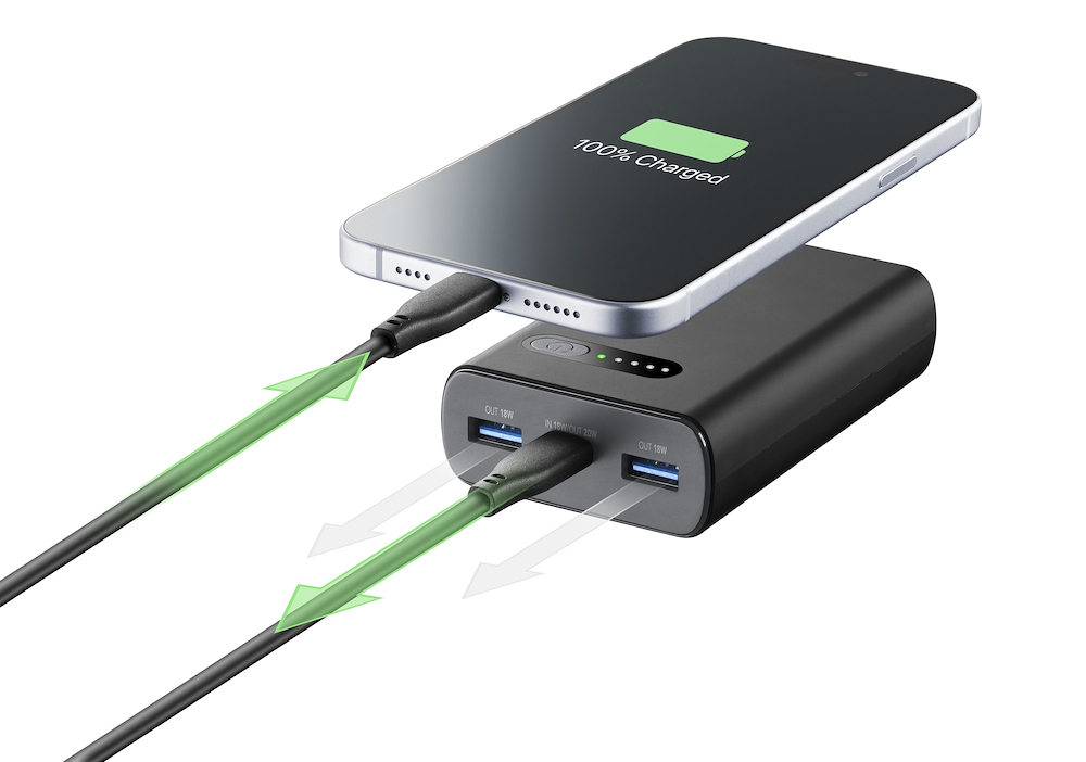 CELLULAR LINE PBFAST01PD10000K - Power Bank Fast PD 10000mAh Schwarz