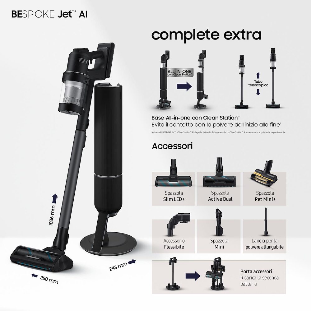 SAMSUNG VS28C9784QK - Samsung BESPOKE Jet AI Akku-Staubsauger VS28C9784QK