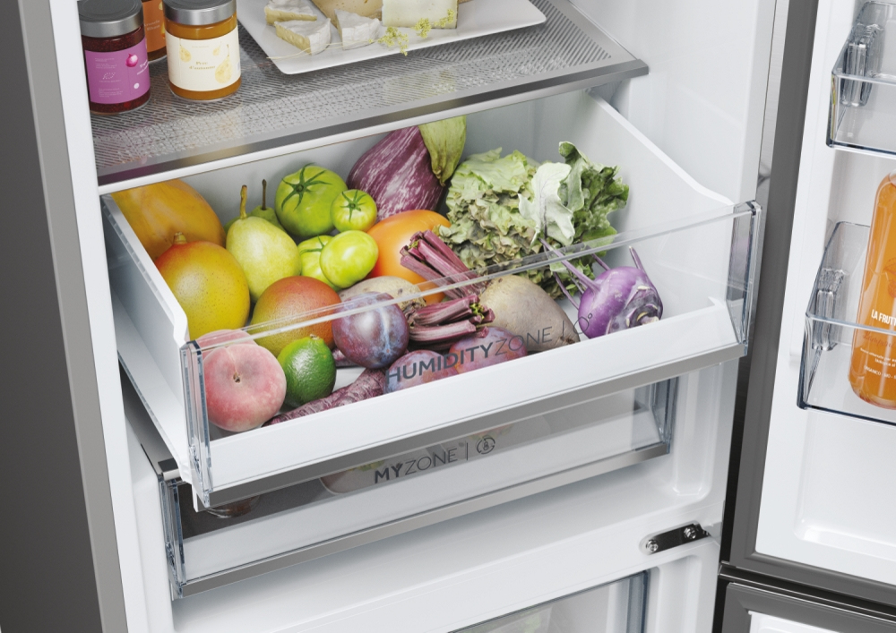 HAIER HDPW5620ANPK - Combi Kühlschrank 409 Lt Edelstahl