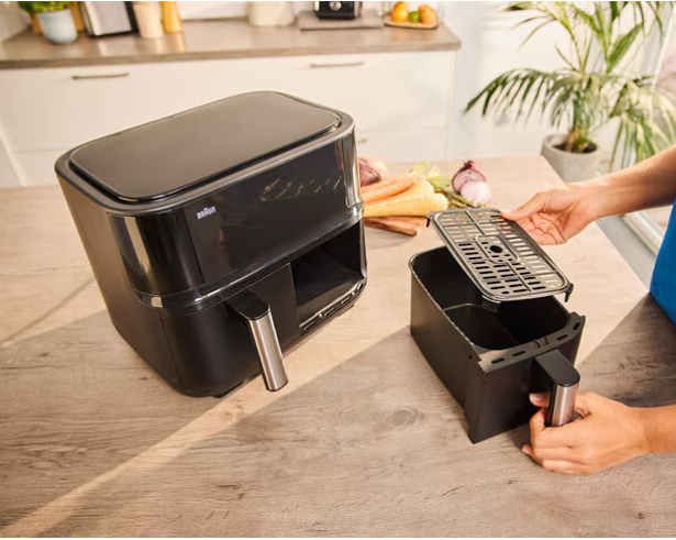 BRAUN TD3030I BK Airfryer Digital Dual Heißluft-Fritteuse 8L