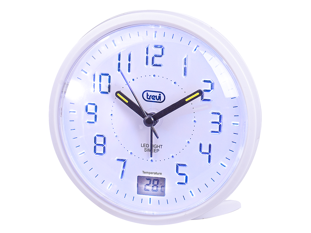 TREVI 0SL3P2701 - Uhr mit Wecker und Thermometer