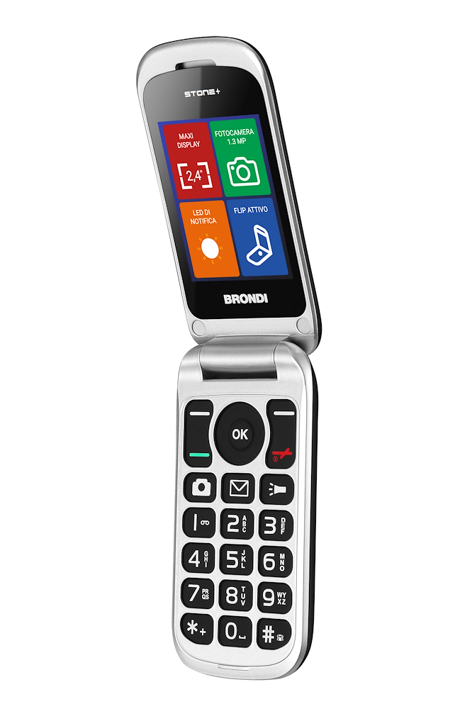 BRONDI STONEPIUNERO - Dualsim Telefon 2.4" Schwarz mit Bluetooth