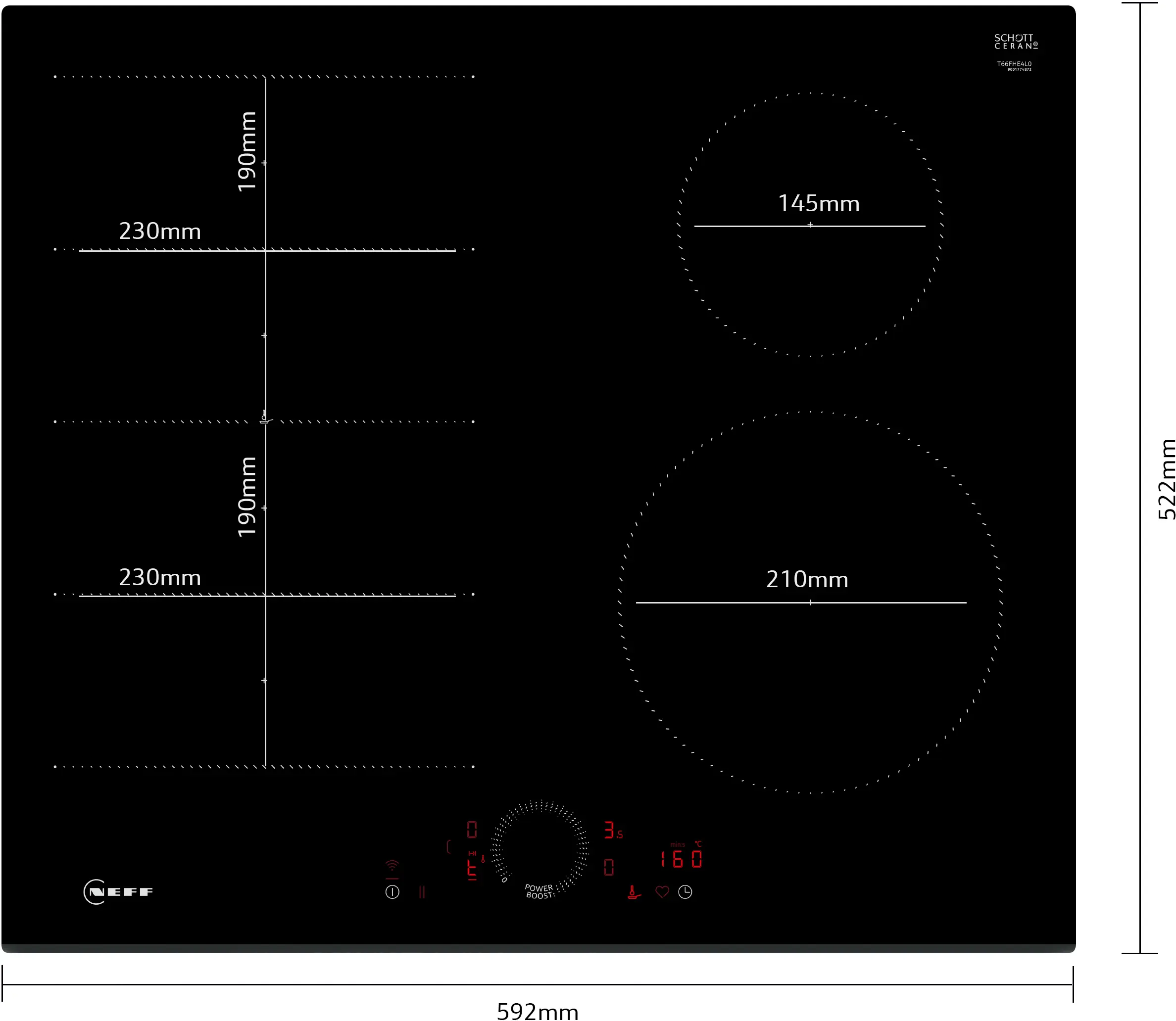 NEFF T66FHE4L0 - N70 60cm FlexInduction Kochfeld