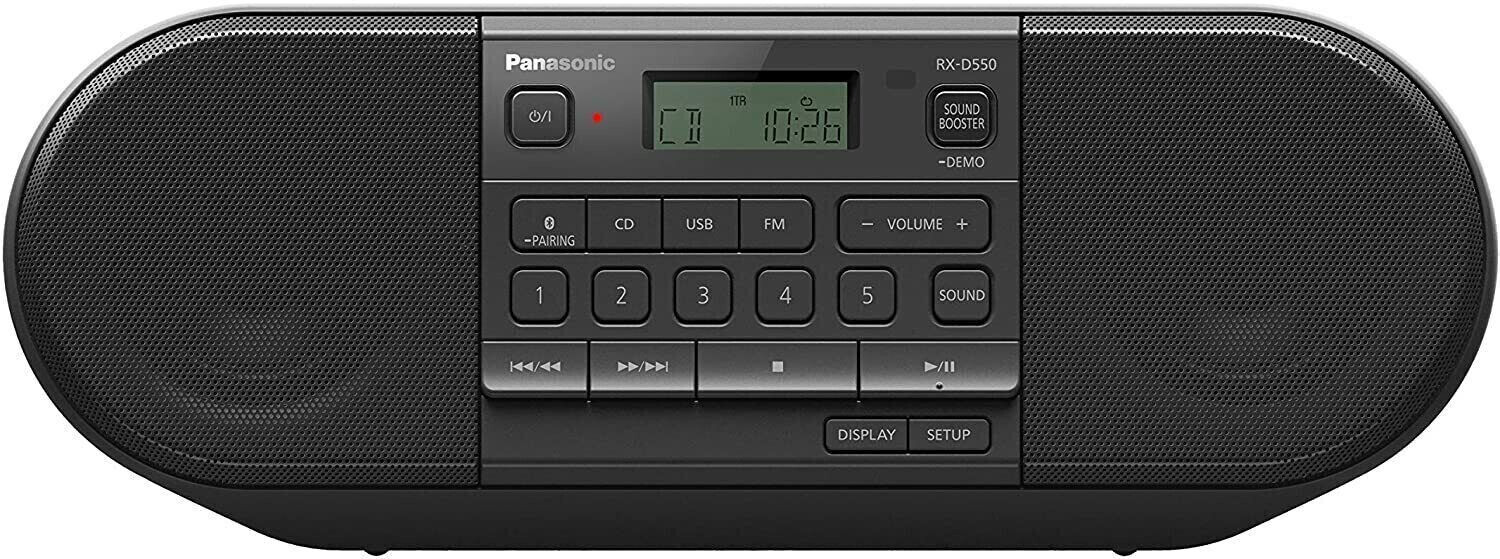 PANASONIC RXD550EK - Panasonic RX-D550 Tragbares CD-Radio mit Bluetooth