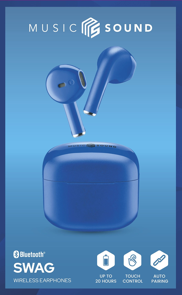 CELLULAR LINE BTMSTWSSWAGB - Wireless TWS Kopfhörer SWAG Blau