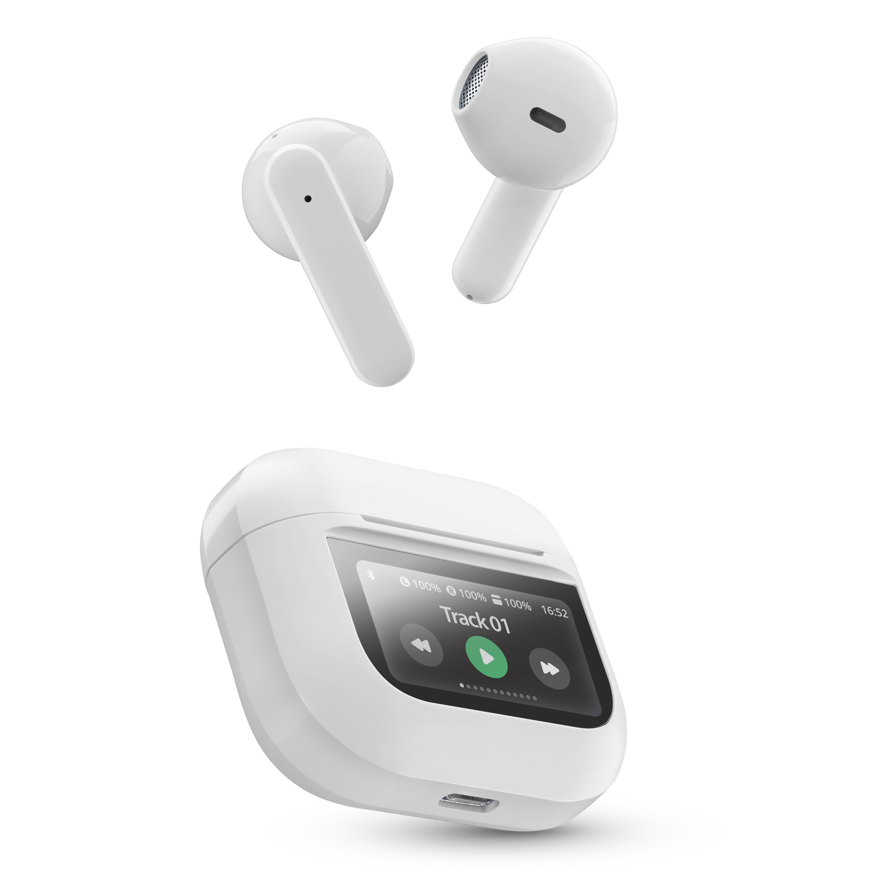 CELLULAR LINE BTMSTWSGROOVEW - Weißes Bluetooth TWS Groove Headset