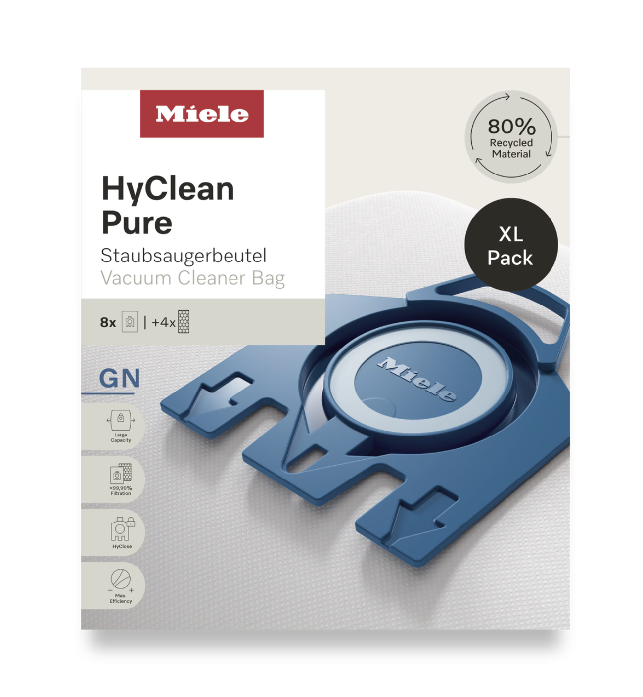 Miele 12497870 - GN XL HyClean Pure Staubbeutel-Set