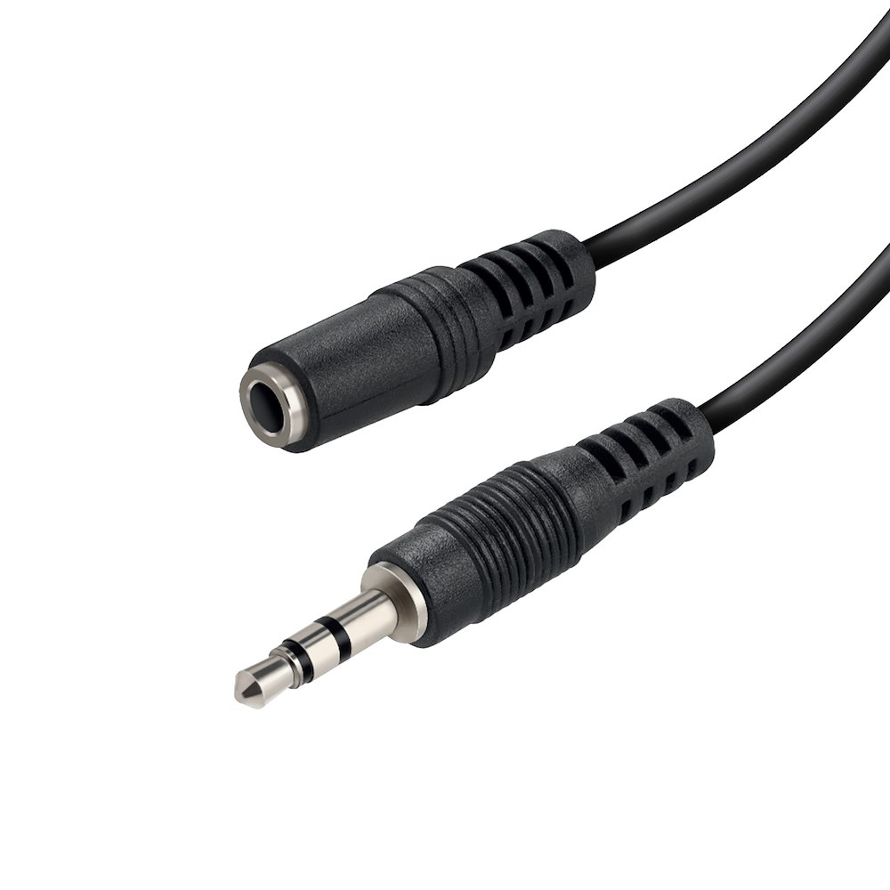 VIVANCO VVAJACK15MFK - 1.5M Audiojack M-F Kabel Schwarz