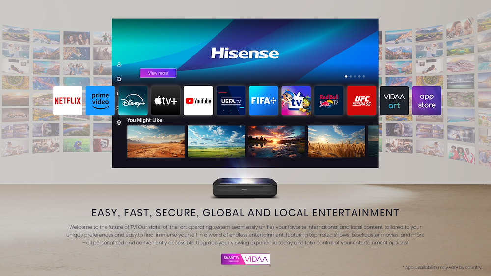 HISENSE PL2 - Laser TV Projektor Smart 4K 80-150"