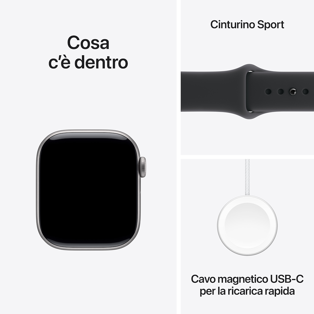 APPLE MEQX4QL/A - Apple Watch 11 GPS Grau Schwarz