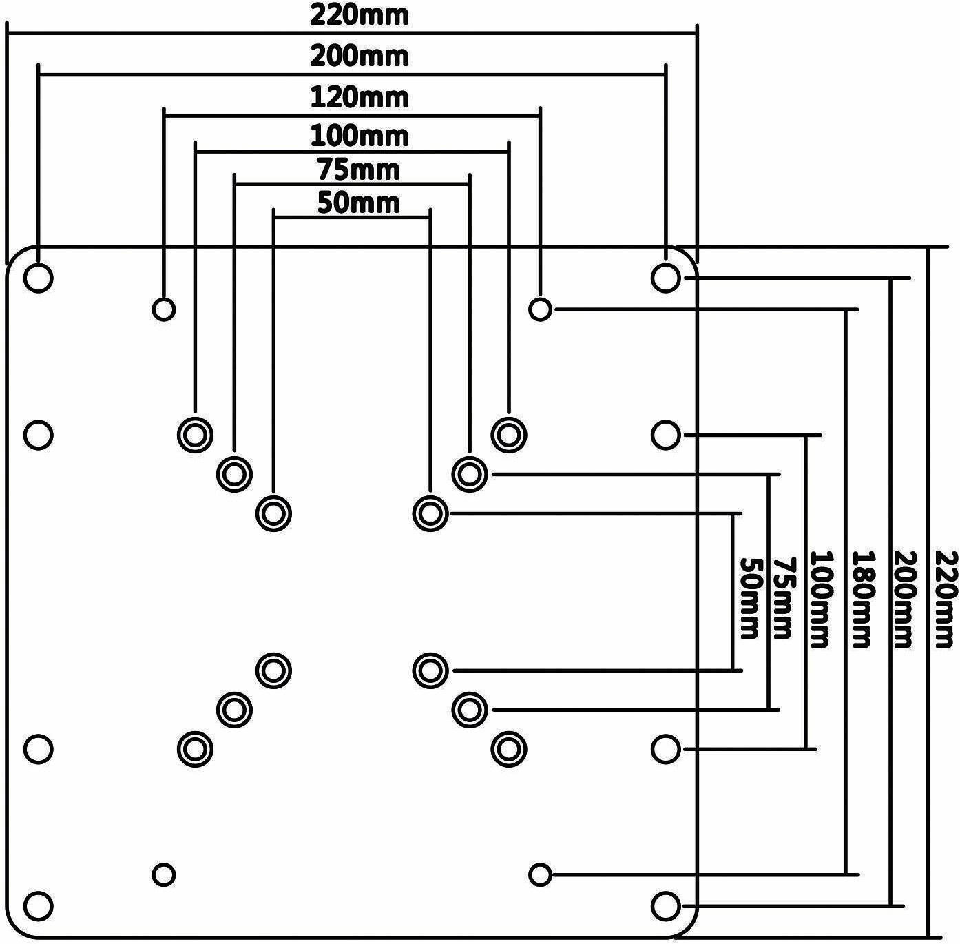 MYWALL HA3SL - VESA-Adapter HA3L-SL – Adapter zur Erweiterung von VESA 50/75/100 auf VESA 200