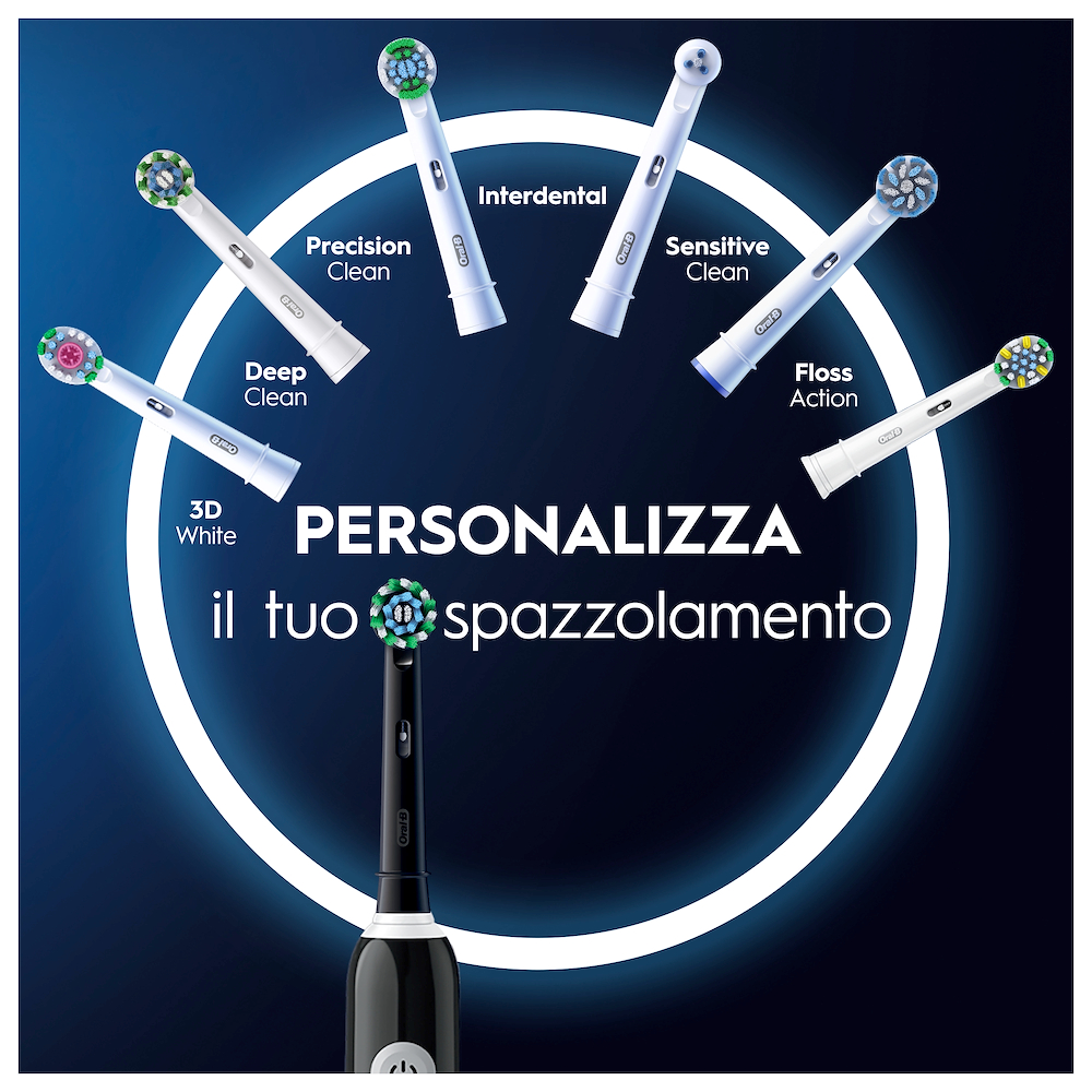 ORAL-B PRO1BLACKTRAVELCASE - Oral-B Pro 1 Elektrische Zahnbürste Schwarz mit Reiseetui