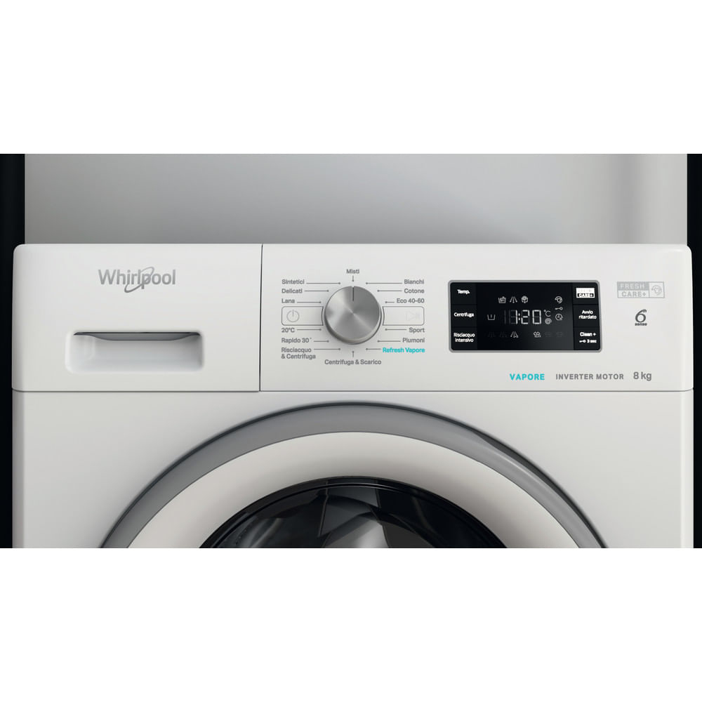 WHIRLPOOL FFB846SVIT - Frontlader Waschmaschine 8Kg mit Inverter Dampffunktion