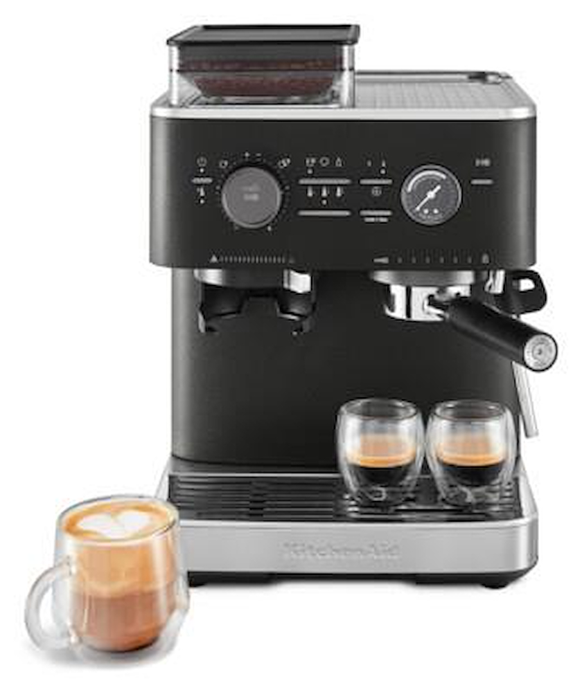 KITCHENAID 5KES6551EBK - Schwarze halbautomatische Espressomaschine