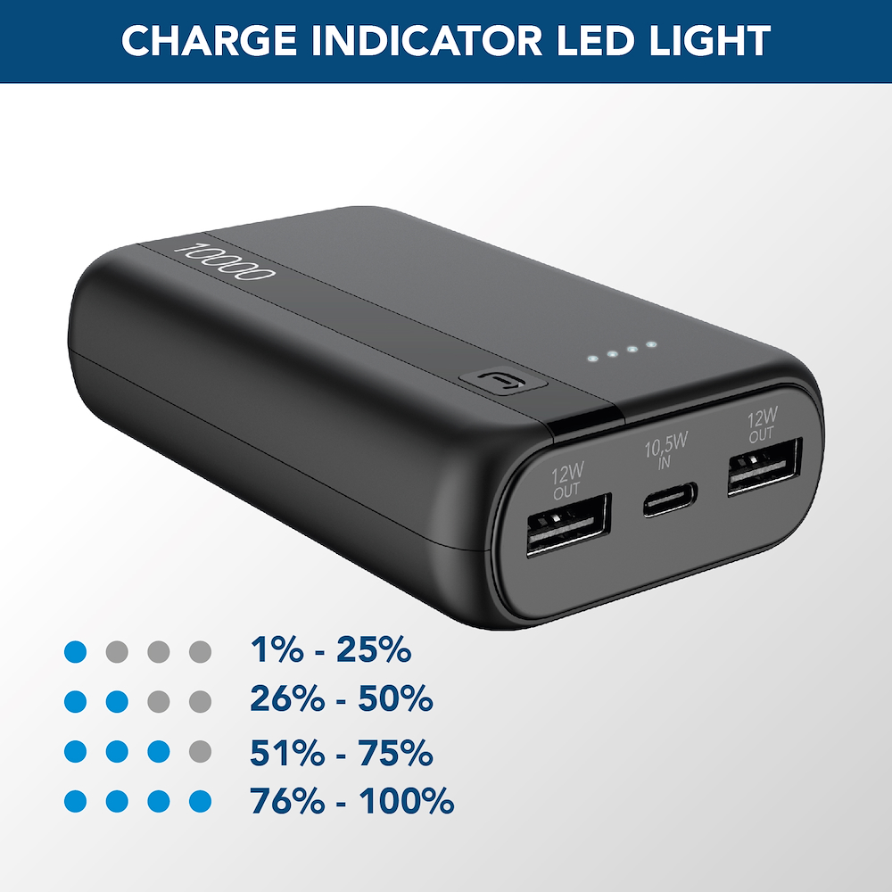 CELLULAR LINE PBENTRY10000K - Power Bank 10000mAh USB-C Schwarz