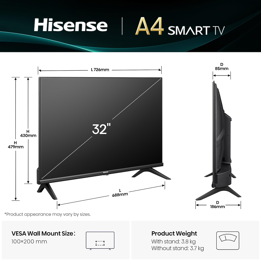 HISENSE 32A49Q - 32" FHD LED TV