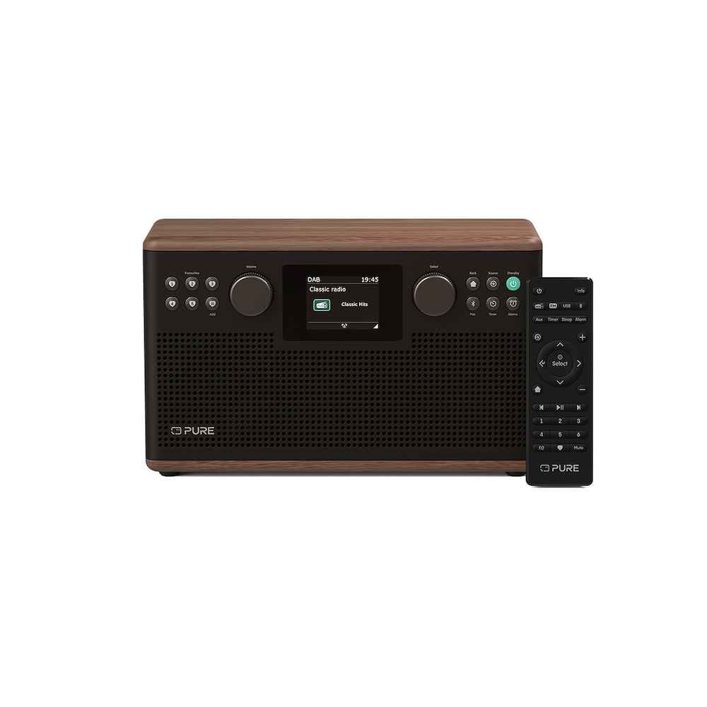 PURE 255049 - DAB+ Radio BT CLASSIC H6 in Walnut Coffee Black