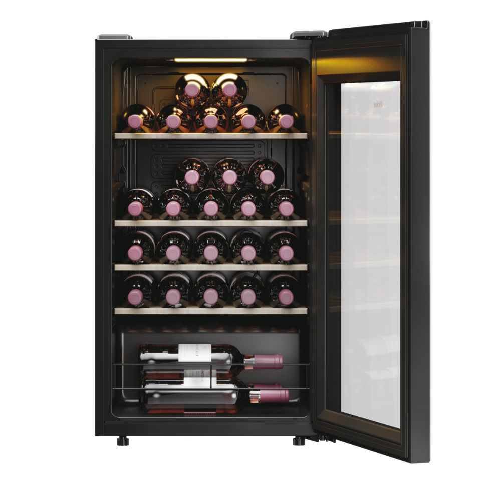 HAIER HWS34GGH1 - Weinkühlschrank 34 Flaschen Schwarz