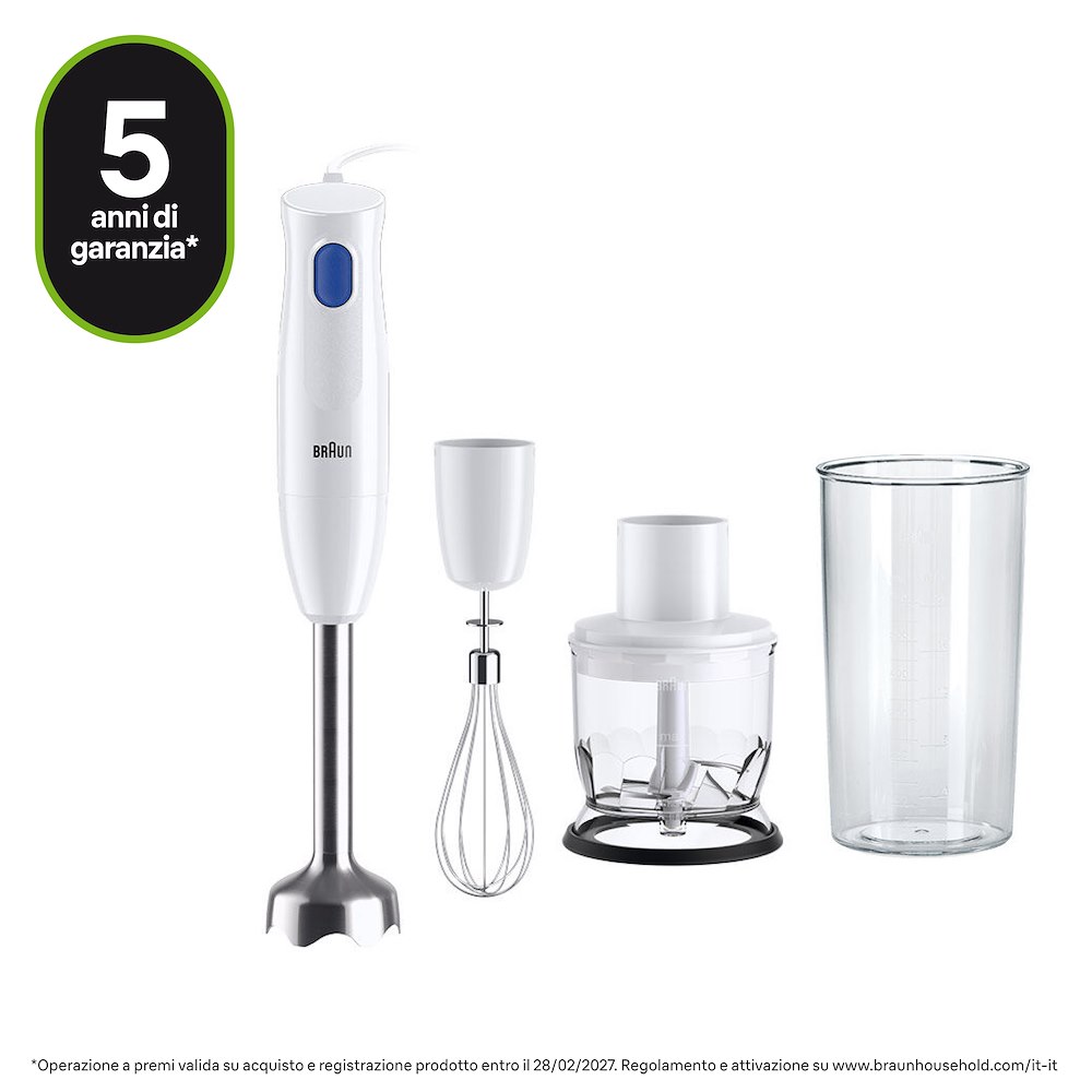 BRAUN MQ10202MWH - Stabmixer 450W mit Zubehör